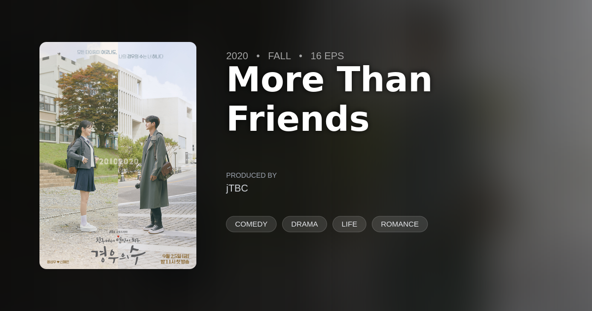 More Than Friends - DramaList