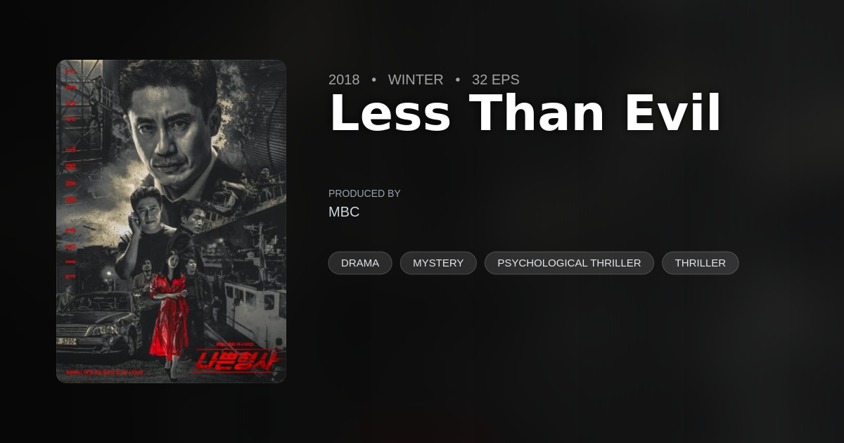Less Than Evil - DramaList