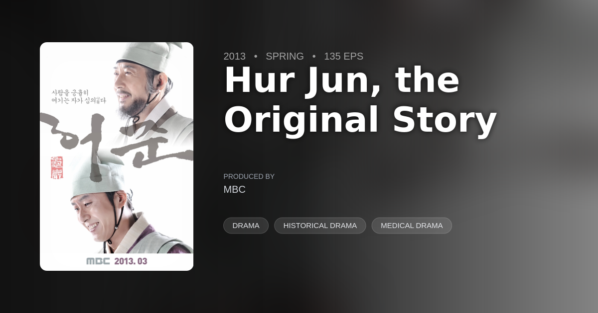 Hur Jun, the Original Story episodes - Dramalist