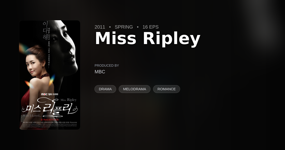 Miss Ripley - DramaList
