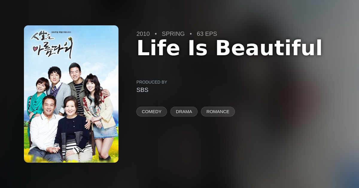Life Is Beautiful - DramaList