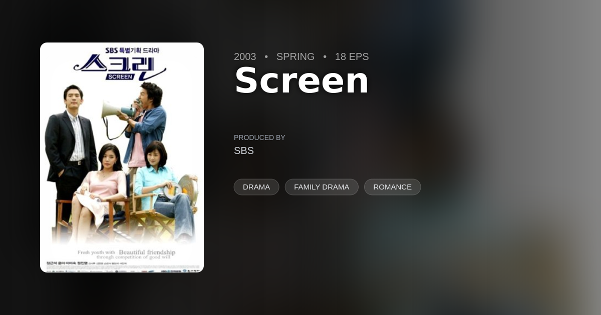 Screen episodes - Dramalist