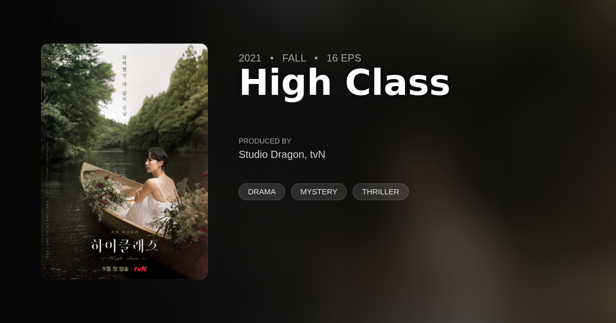 High Class - DramaList